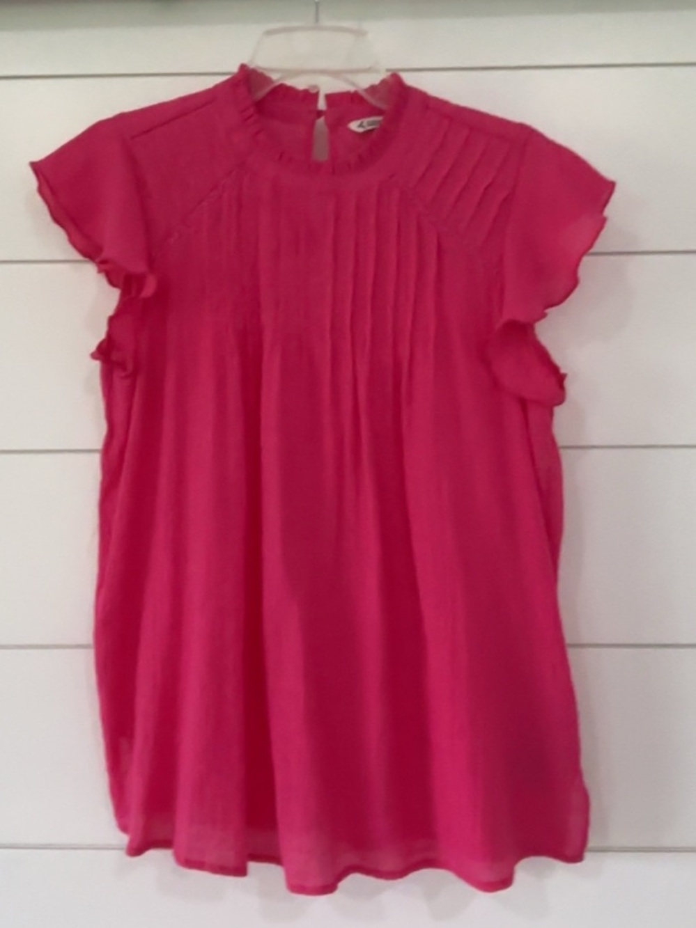 Nanette Lepore Pleated Flutter Sleeve Tunic